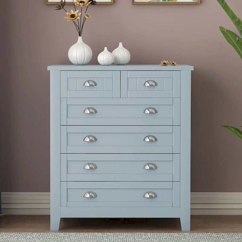 Modern Drawer Dresser with and Shell Handle