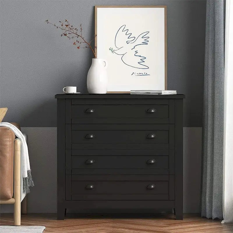 Modern Drawer Dresser with and Shell Handle