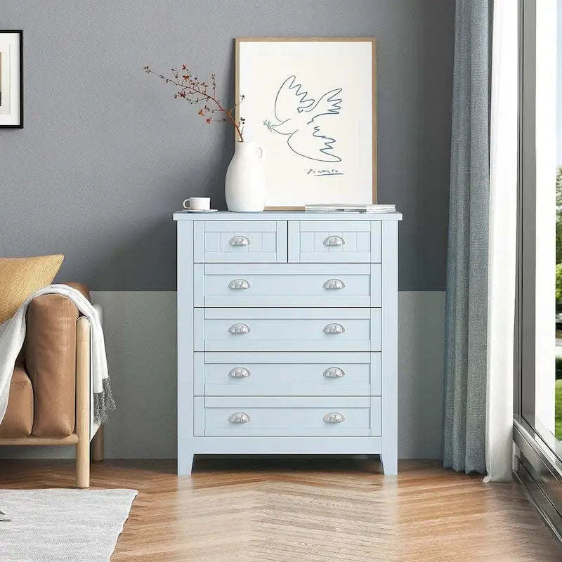 Modern Drawer Dresser with and Shell Handle