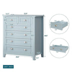 Modern Drawer Dresser with and Shell Handle
