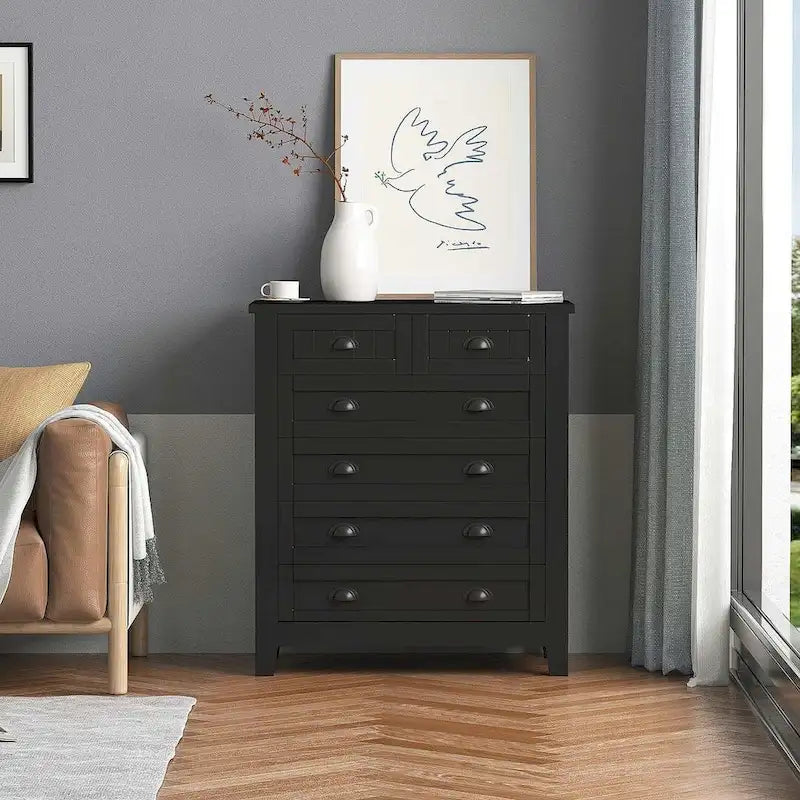 Modern Drawer Dresser with and Shell Handle