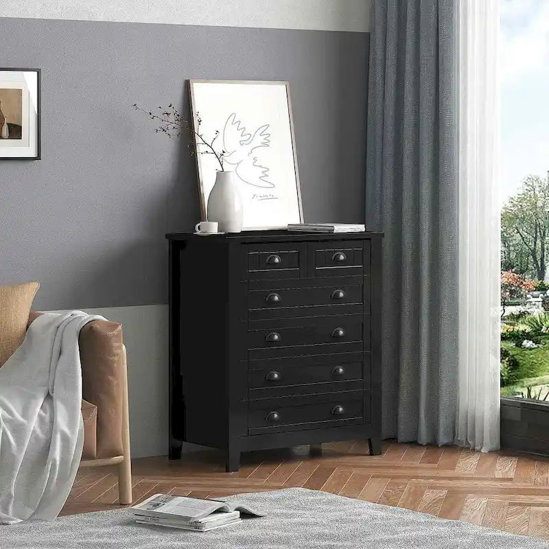 Modern Drawer Dresser with and Shell Handle