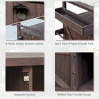 Outdoor kitchen island with rolling cart and stainless top