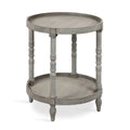 and Round Wood Side Table