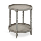 and Round Wood Side Table
