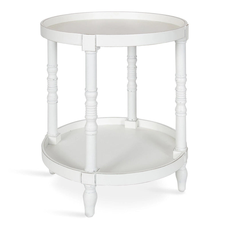 and Round Wood Side Table
