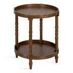 and Round Wood Side Table