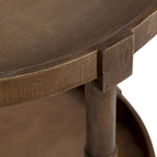 and Round Wood Side Table