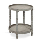 and Round Wood Side Table