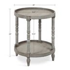 and Round Wood Side Table