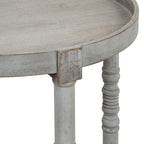 and Round Wood Side Table