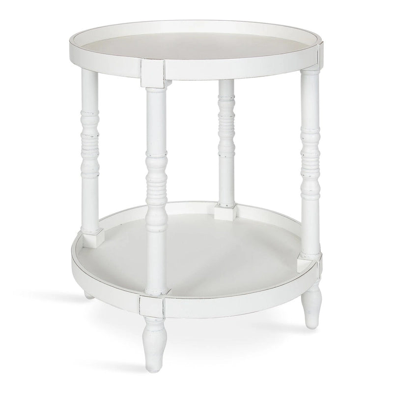 and Round Wood Side Table