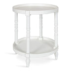 and Round Wood Side Table