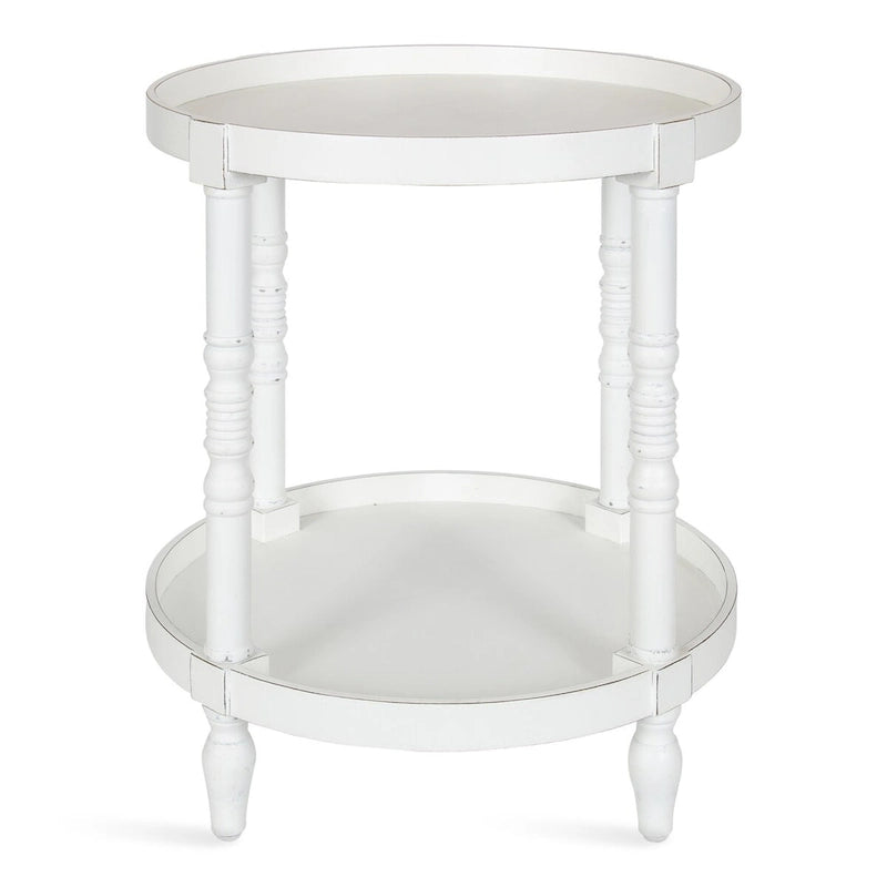 and Round Wood Side Table