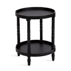 and Round Wood Side Table