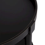 and Round Wood Side Table