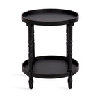 and Round Wood Side Table