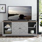 70-inch Extra-Wide Rustic TV Stand for 80 - Natural Wood Finish