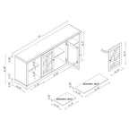 70-inch Extra-Wide Rustic TV Stand for 80 - Natural Wood Finish