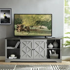 70-inch Extra-Wide Rustic TV Stand for 80 - Natural Wood Finish