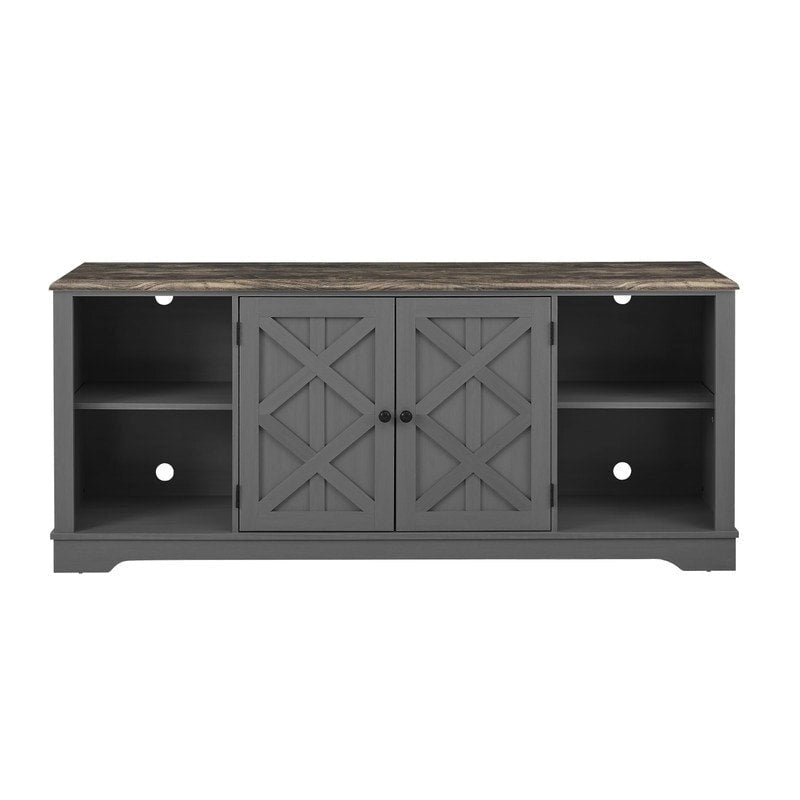70-inch Extra-Wide Rustic TV Stand for 80 - Natural Wood Finish