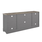 70-inch Extra-Wide Rustic TV Stand for 80 - Natural Wood Finish