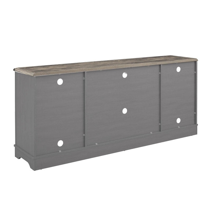 70-inch Extra-Wide Rustic TV Stand for 80 - Natural Wood Finish