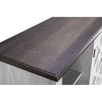 70-inch Extra-Wide Rustic TV Stand for 80 - Natural Wood Finish