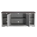 70-inch Extra-Wide Rustic TV Stand for 80 - Natural Wood Finish