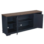 70-inch Extra-Wide Rustic TV Stand for 80 - Natural Wood Finish