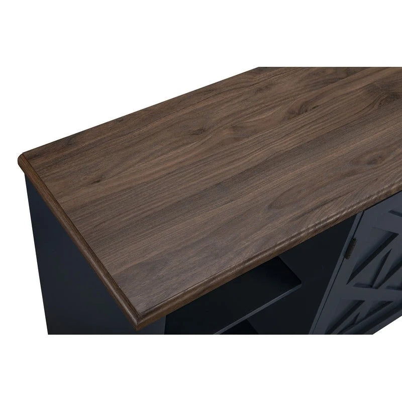70-inch Extra-Wide Rustic TV Stand for 80 - Natural Wood Finish