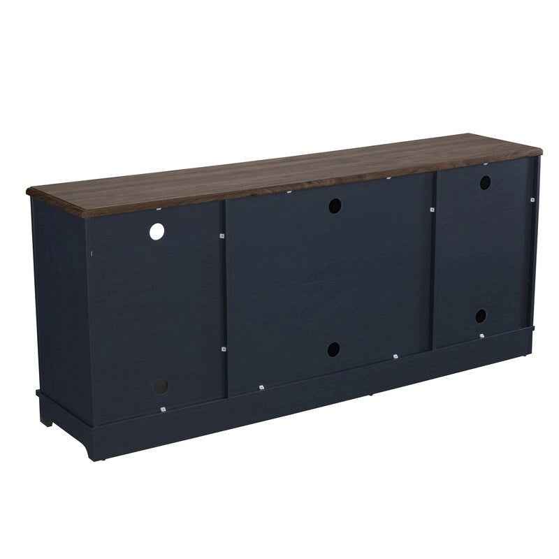70-inch Extra-Wide Rustic TV Stand for 80 - Natural Wood Finish