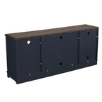 70-inch Extra-Wide Rustic TV Stand for 80 - Natural Wood Finish