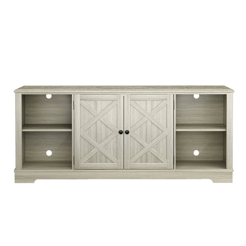 70-inch Extra-Wide Rustic TV Stand for 80 - Natural Wood Finish