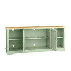 70-inch Extra-Wide Rustic TV Stand for 80 - Natural Wood Finish