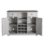 47 in. Modern X-Door Wine Cabinet w/ Built-in Wine Rack - 47 in Width