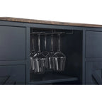 47 in. Modern X-Door Wine Cabinet w/ Built-in Wine Rack - 47 in Width