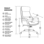 Modern High- Adjustable Executive Chair by