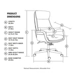 Modern High- Adjustable Executive Chair by
