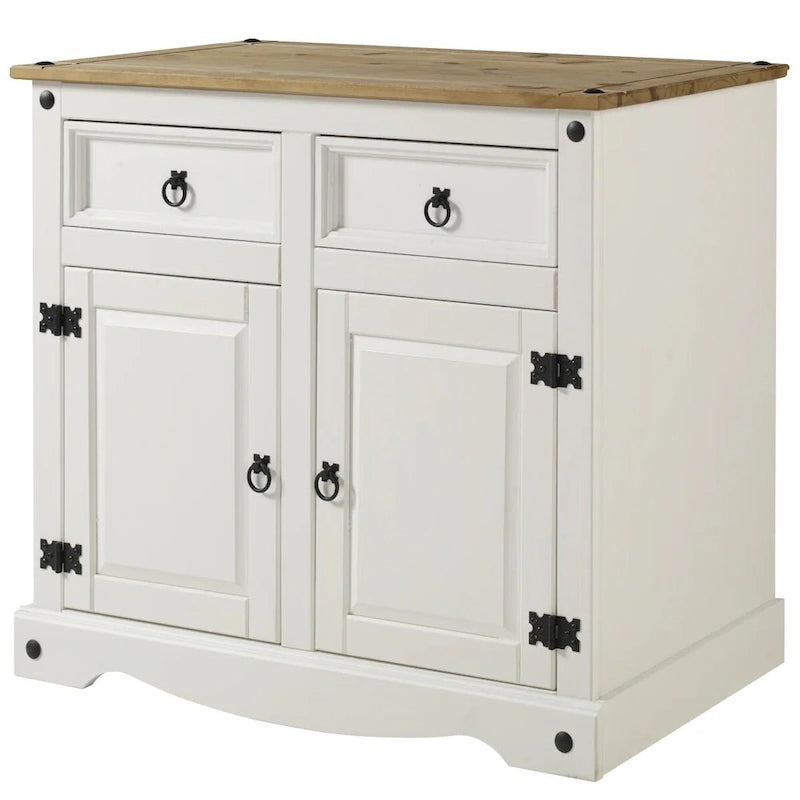 Home and Wood Buffet Sideboard in White