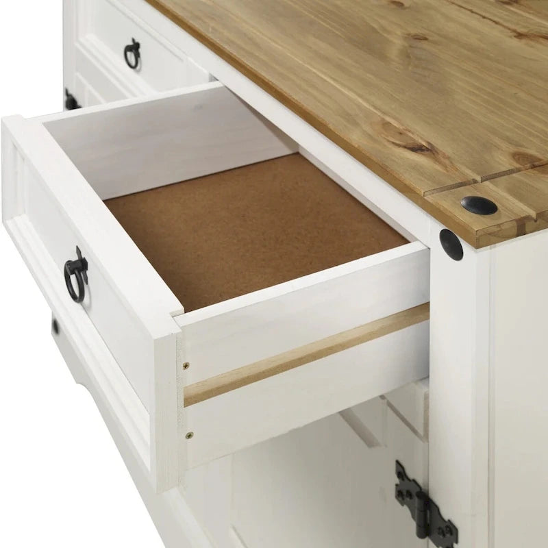 Home and Wood Buffet Sideboard in White