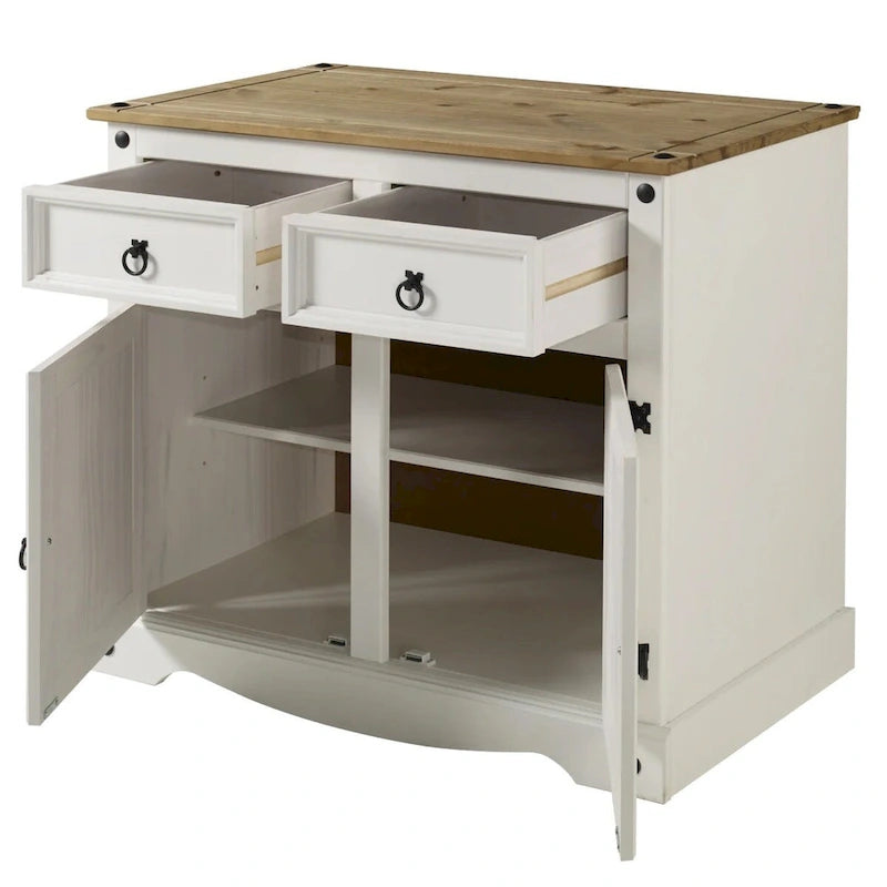 Home and Wood Buffet Sideboard in White