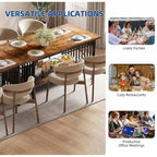 70-Inch Large Kitchen Dining Table for 6-8 People, Farmhouse Industrial Kitchen Table with Storage Shelf